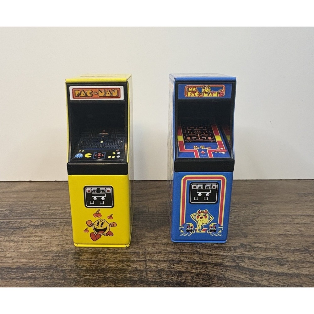 Mr And Ms Pac-Man Arcade Ghosts Collectible Candy Tin Containers Game